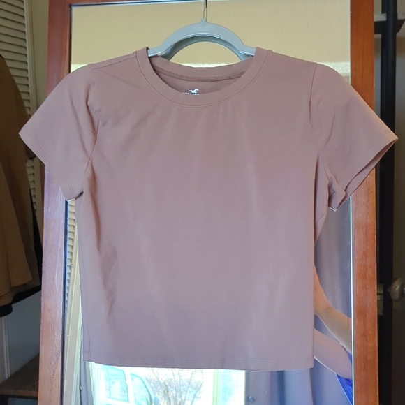 Fitted Mauve Cropped Baby Tee - Picture 1 of 8